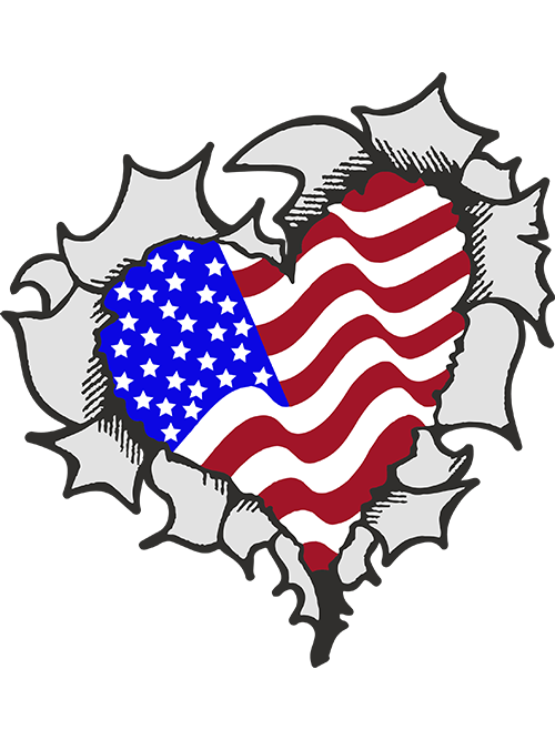 Download USA Ripped Shirt Heart SVG & PNG - Handmade by Toya