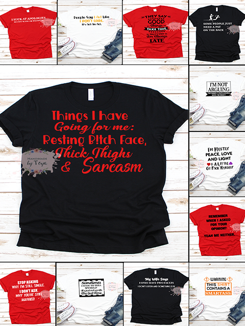 Sarcasm Sayings Svg And Png Bundle Handmade By Toya