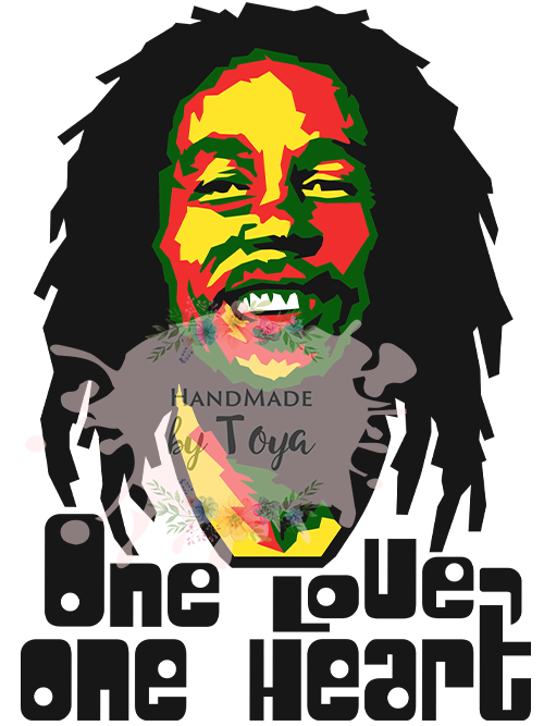 One Love One Heart Bob Marley SVG & PNG - Handmade by Toya