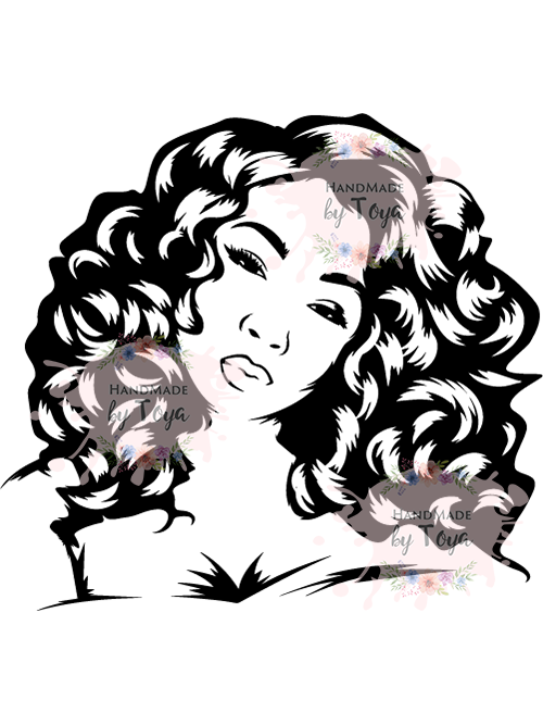 Download Woman With Wavy Hair Svg Png Handmade By Toya