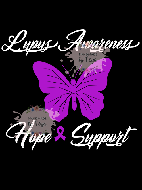 Lupus Awareness Hope & Support Butterfly SVG & PNG – Handmade by Toya