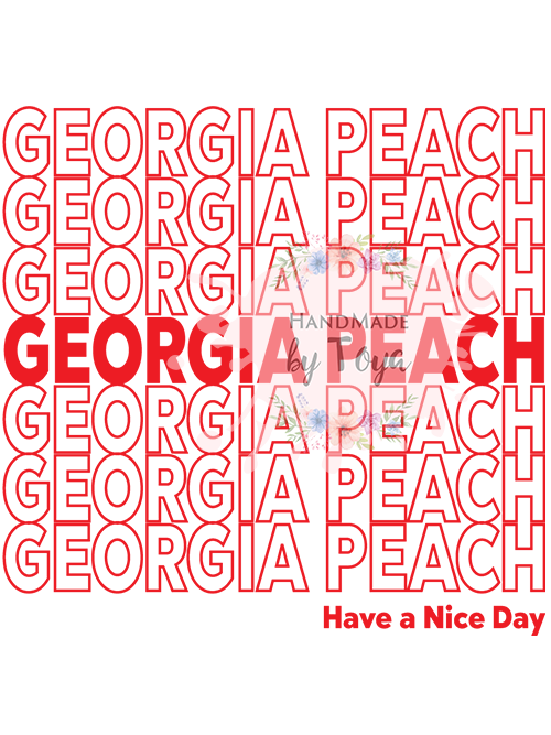 Georgia Peach SVG, DXF &amp; PNG – Handmade by Toya