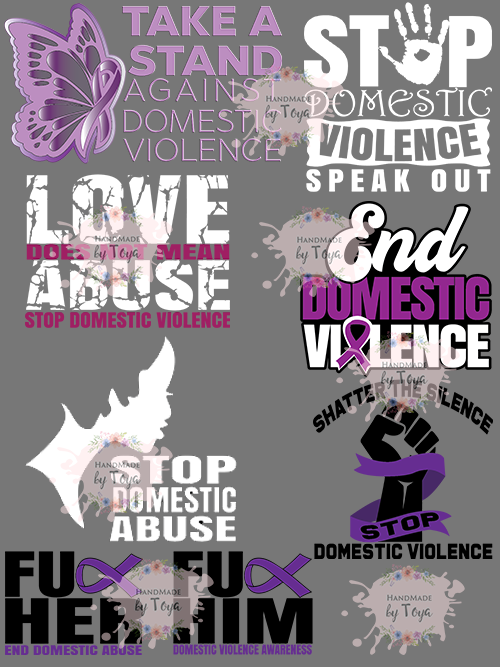 Domestic Violence Bundle SVG. DXF & PNG – Handmade by Toya