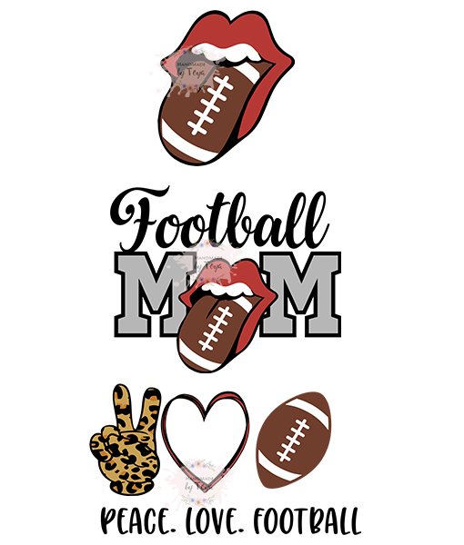 Download Peace Love Football Lips Bundle Svg Dxf Png Handmade By Toya