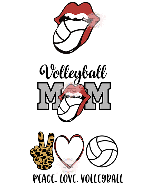 Download Peace Love Volleyball Lips Bundle Svg Dxf Png Handmade By Toya