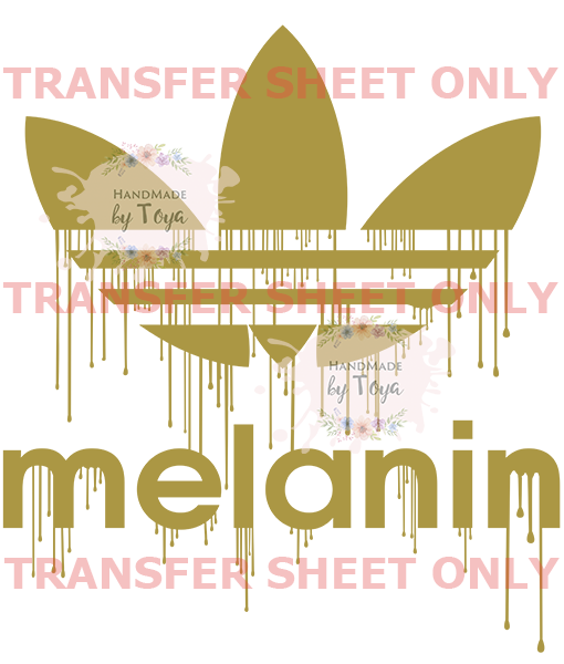 Logo Dripping Melanin (SCREEN PRINT IRON ON TRANSFER SHEET ...