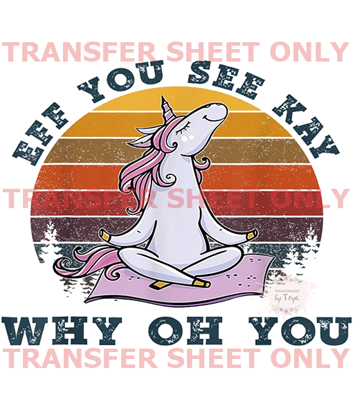 Eff You See Kay Why Oh You Funny Unicorn Middle Finger Shirt