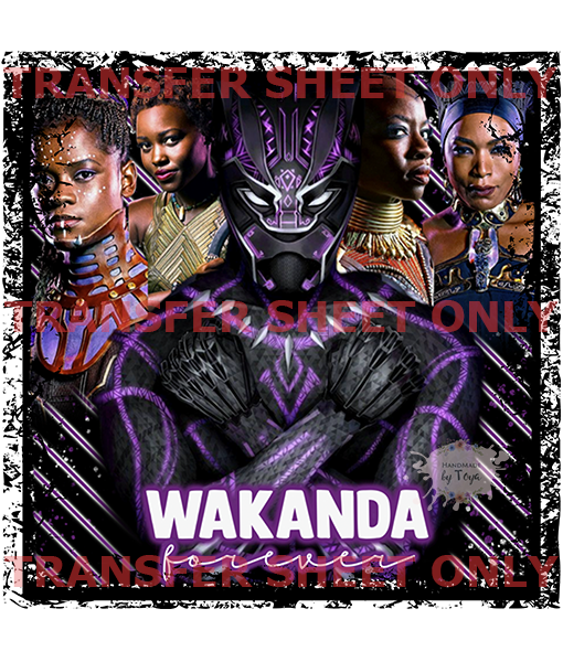 Wakanda Forever (SCREEN PRINT IRON ON TRANSFER SHEET ONLY) – Handmade ...